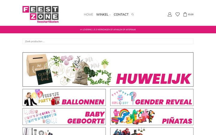 Screenshot of feestzone.be
