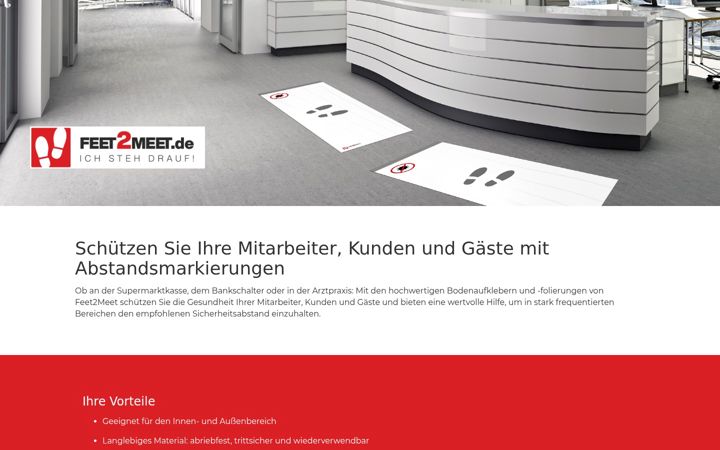 Screenshot of feet2meet.de