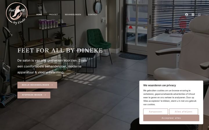 Screenshot of feetforallpedicure.nl