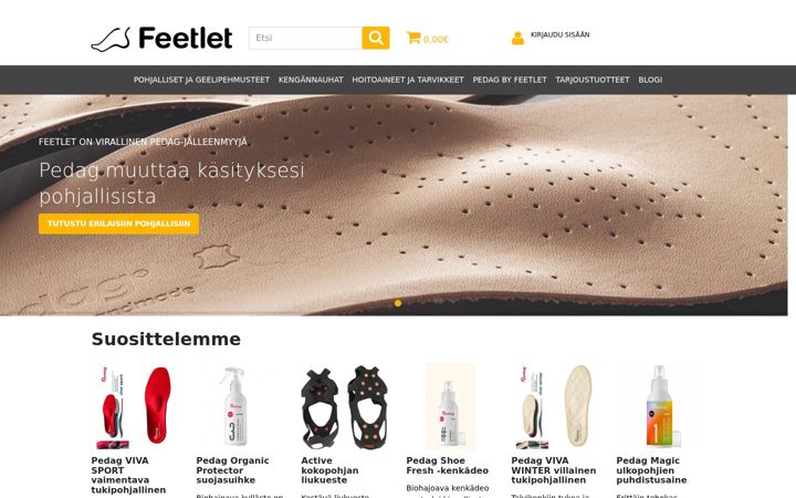Screenshot stránky feetlet.fi