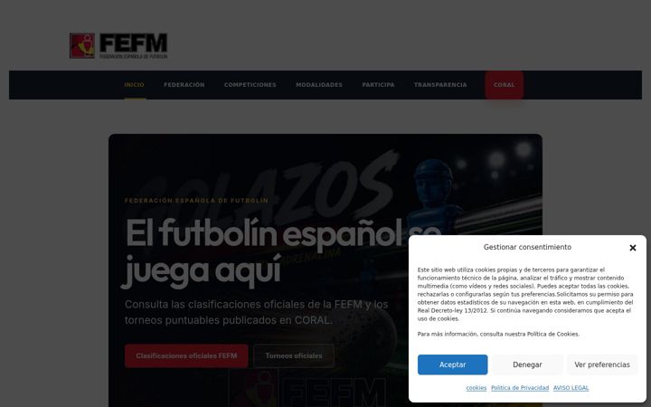 Екранна снимка на fefm.es