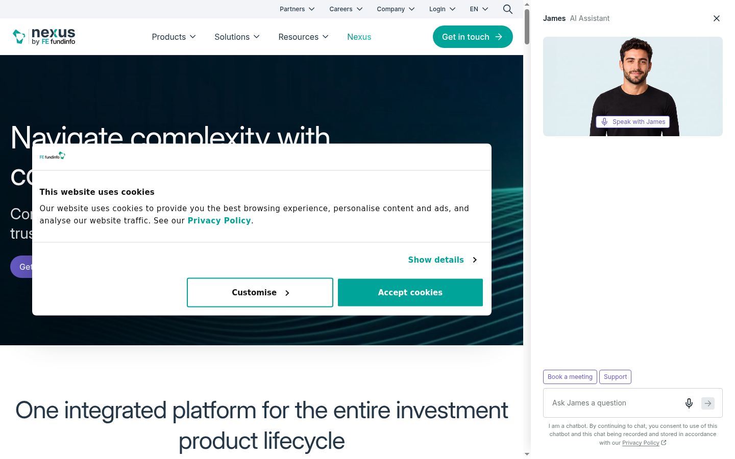 Screenshot del banner di consenso mostrato prima di qualsiasi interazione