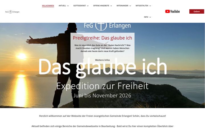 Posnetek zaslona feg-erlangen.de