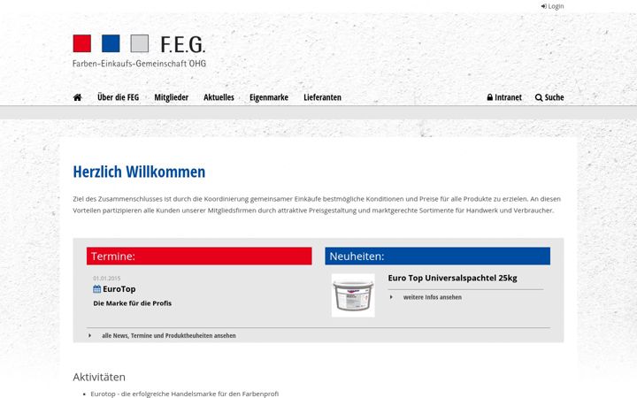 Screenshot of feg-farben.de