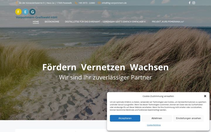 Screenshot of feg-vorpommern.de
