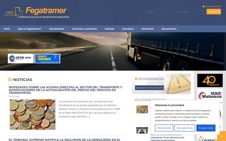 Screenshot of fegatramer.es