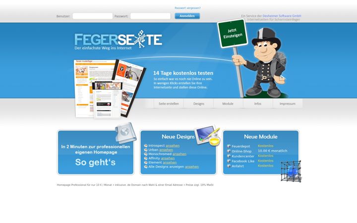 Screenshot of fegerseite.de