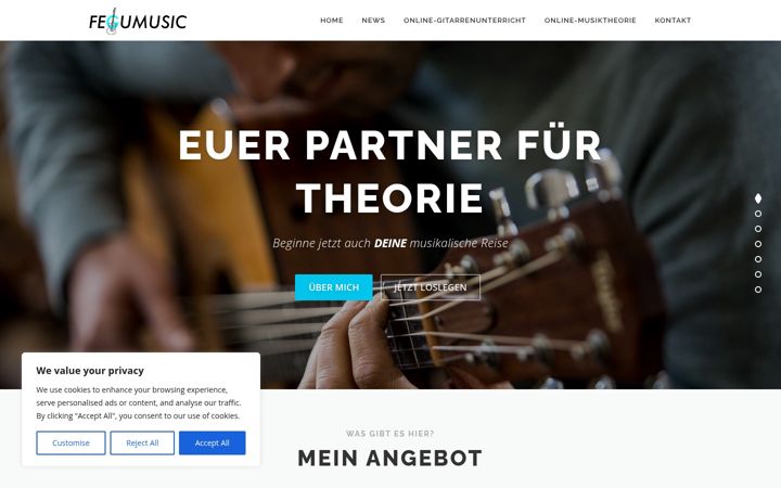 Screenshot of fegumusic.de