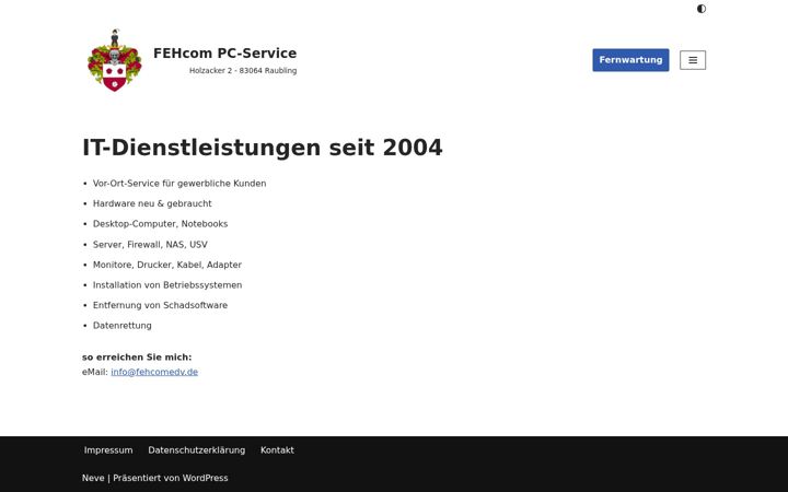 Screenshot of fehcomedv.de