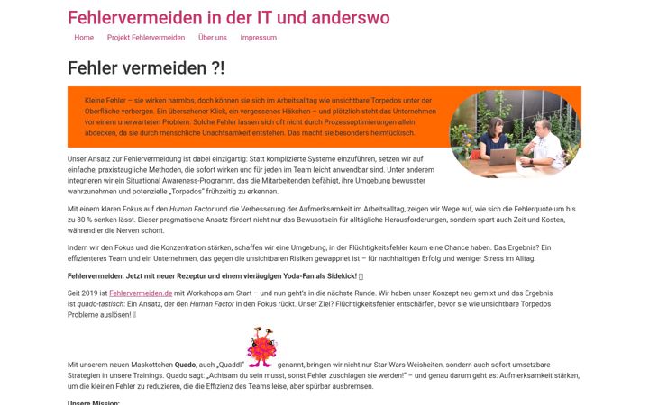 Screenshot of fehlervermeiden.de