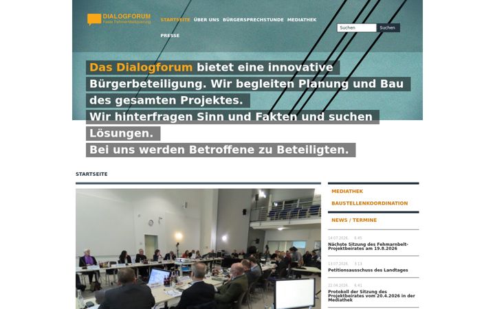 Screenshot of fehmarnbelt-dialogforum.de