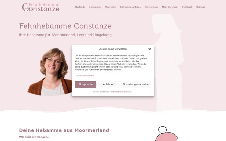 Екранна снимка на fehnhebamme-constanze.de