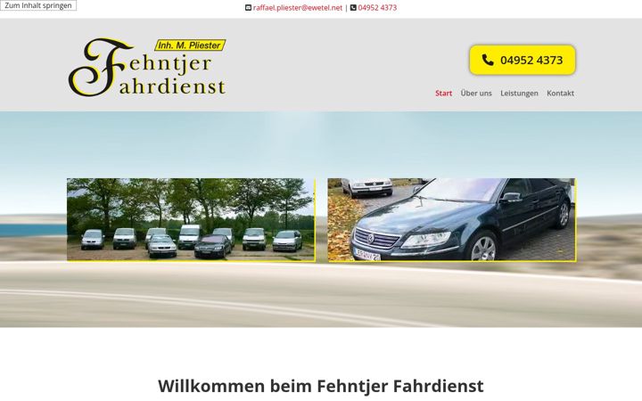 Screenshot of fehntjer-fahrdienst.net