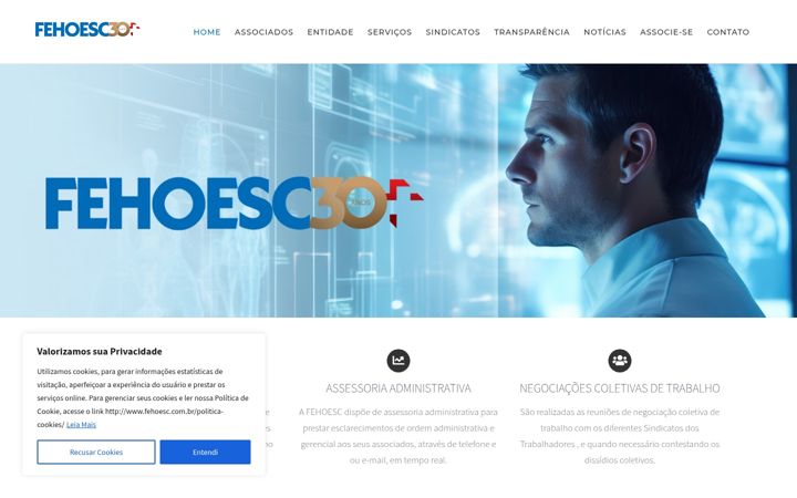 Screenshot of fehoesc.com.br