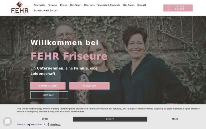 Screenshot of fehr-friseure.de