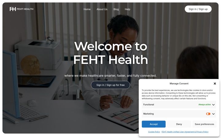 Screenshot of fehthealth.com