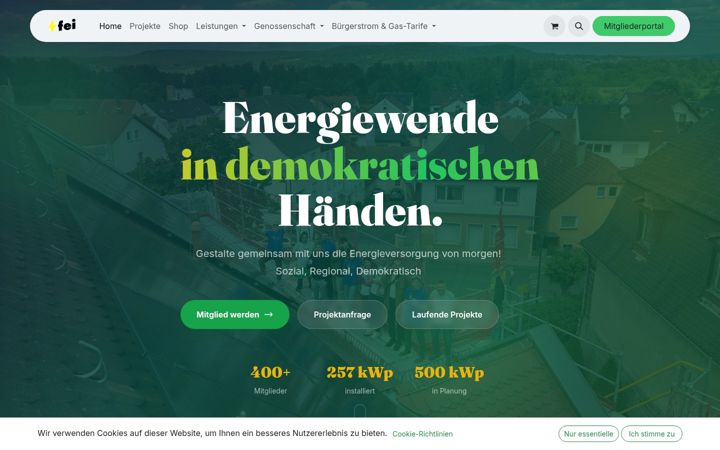 Screenshot of fei-buergerenergie.org
