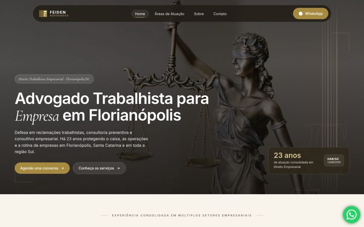 Screenshot of feiden.adv.br