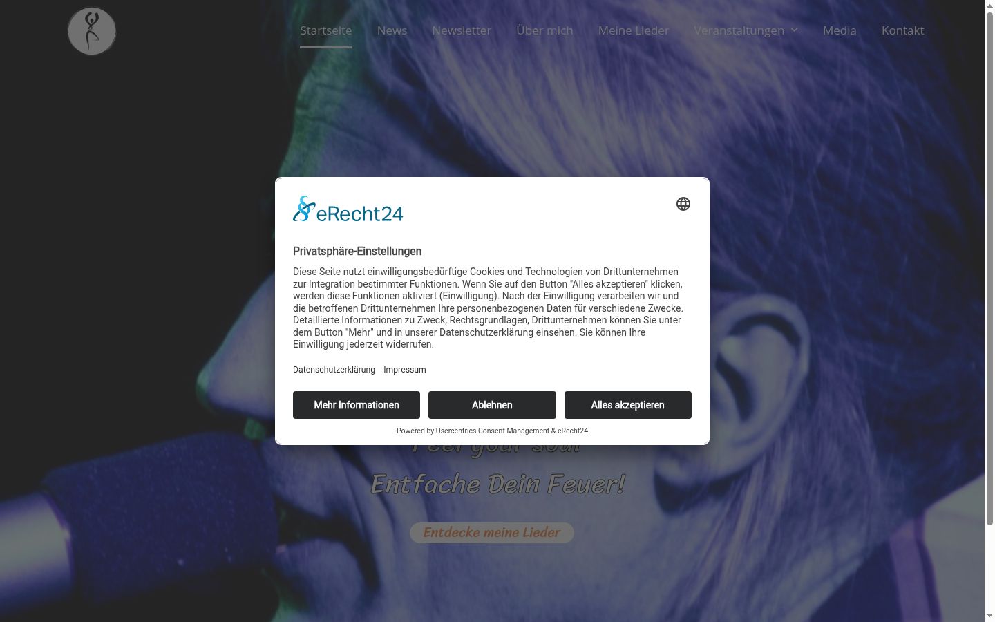 Screenshot tal-banner tal-kunsens muri qabel kwalunkwe interazzjoni
