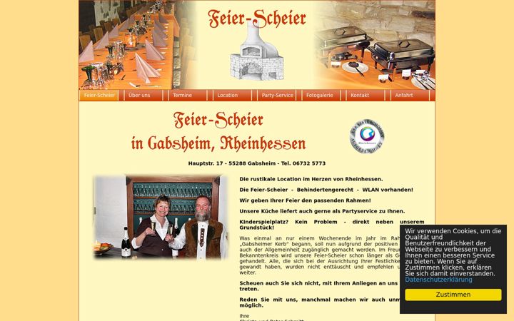 Screenshot of feier-scheier-rheinhessen.de