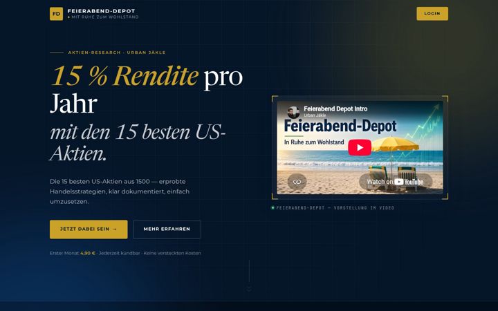 Screenshot of feierabend-depot.de