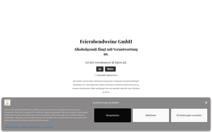 Screenshot of feierabendweine.de