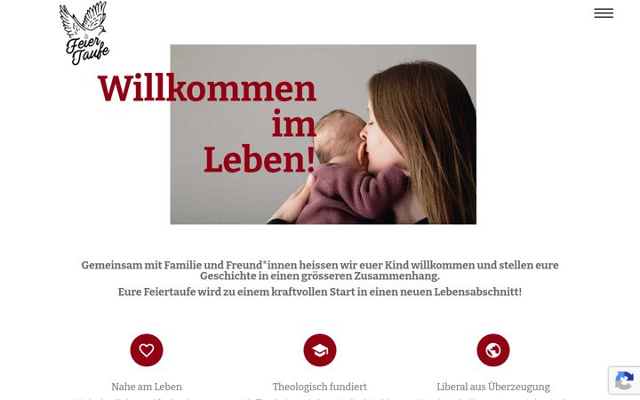 Screenshot of feiertaufe.ch