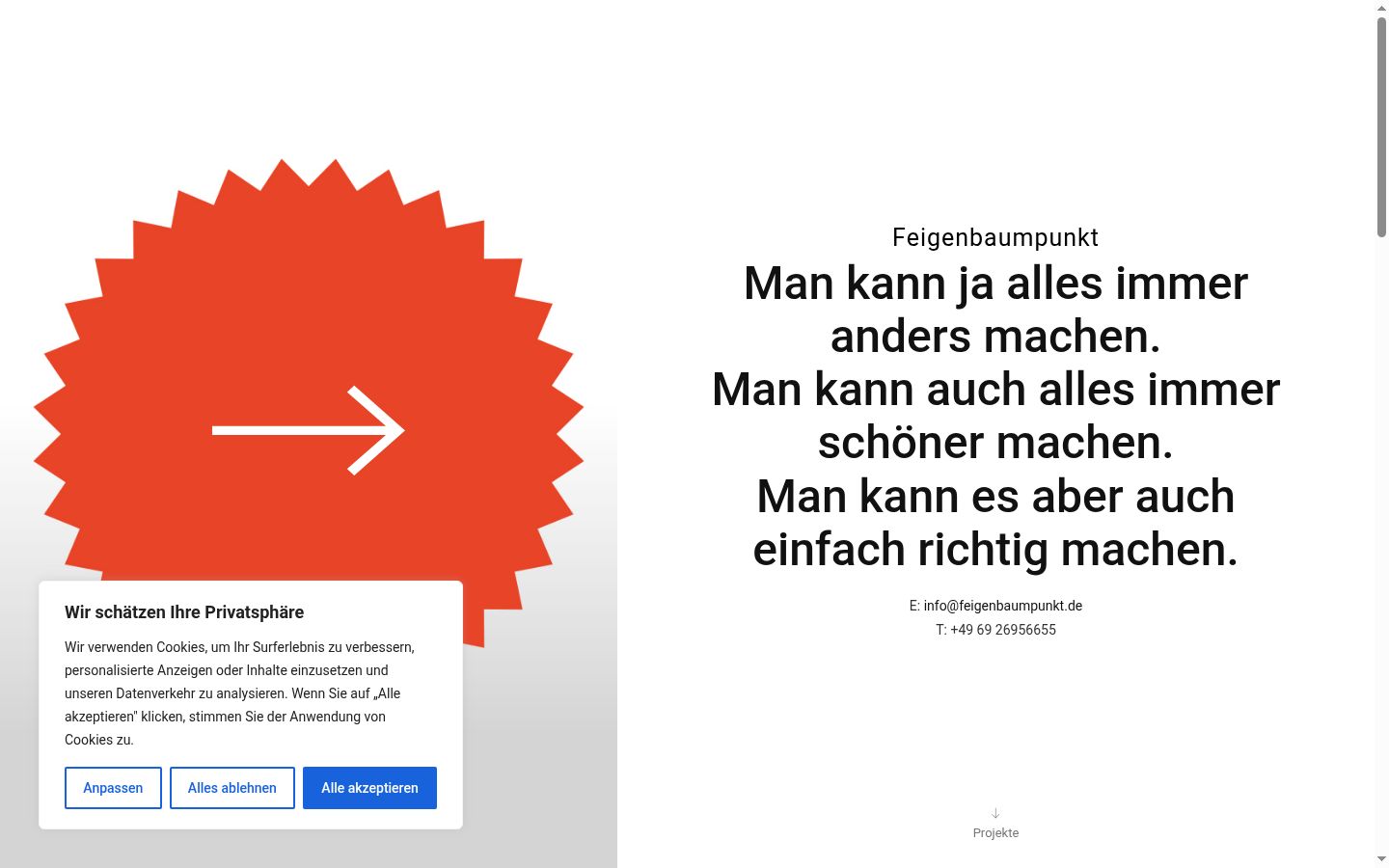 Screenshot van de toestemmingsbanner zoals getoond vóór enige interactie