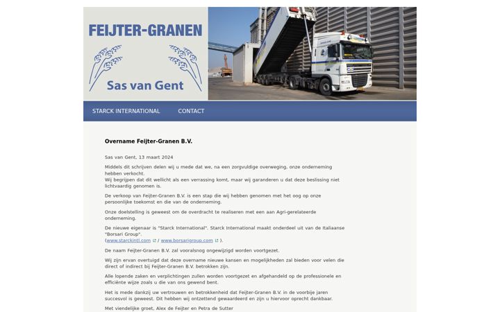 Screenshot of feijter-granen.nl