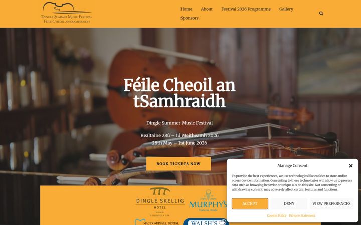 Ekrano kopija feilecheoilantsamhraidh.ie
