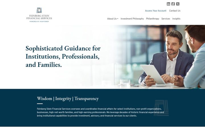 Screenshot of feinbergsteinfinancial.com