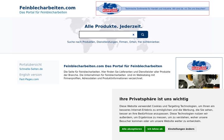 Screenshot of feinblecharbeiten.com