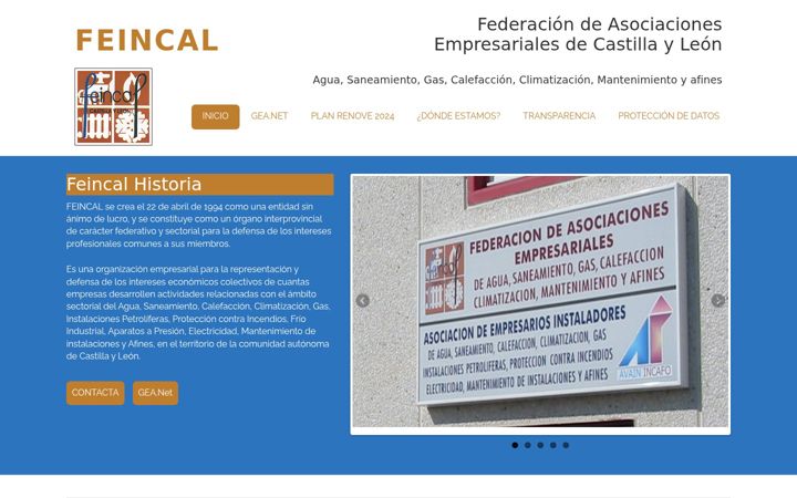Screenshot of feincal.org