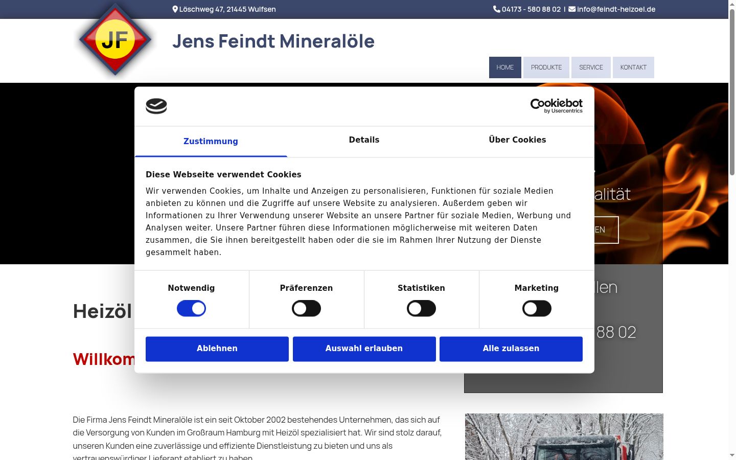 Screenshot tal-banner tal-kunsens muri qabel kwalunkwe interazzjoni