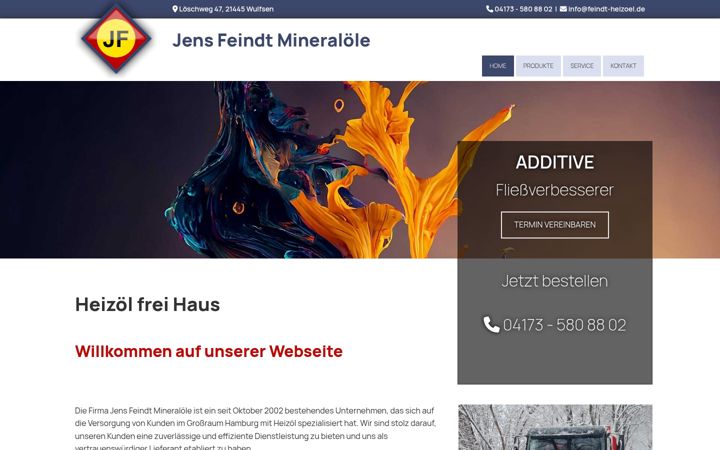 Screenshot of feindt-heizoel.de