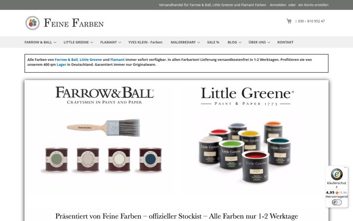 Screenshot di feine-farben.de
