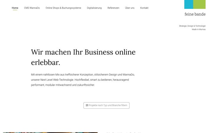 Screenshot of feinebande.de