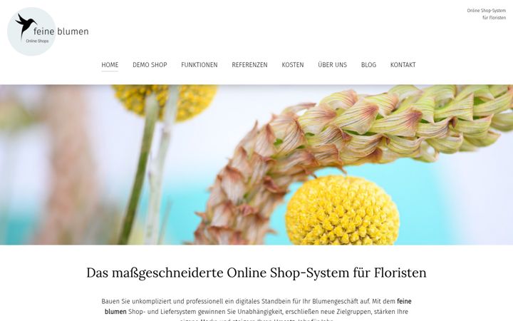 Screenshot of feineblumen.de