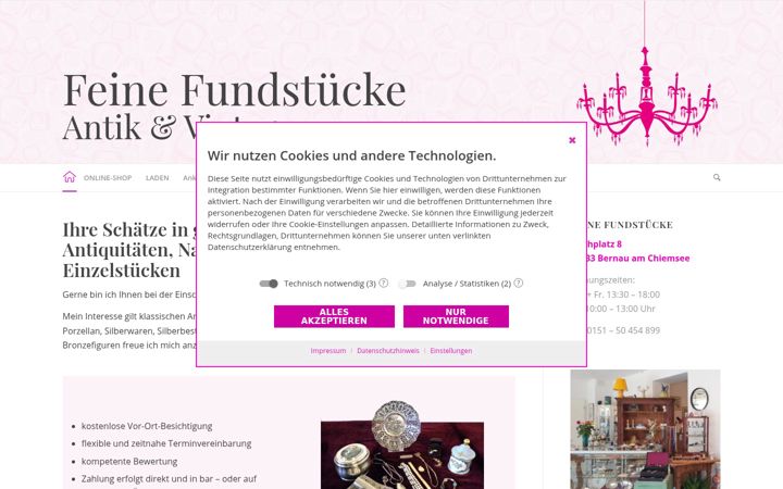 Screenshot di feinefundstuecke.de