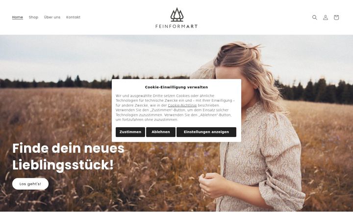Skärmbild av feinformart.de