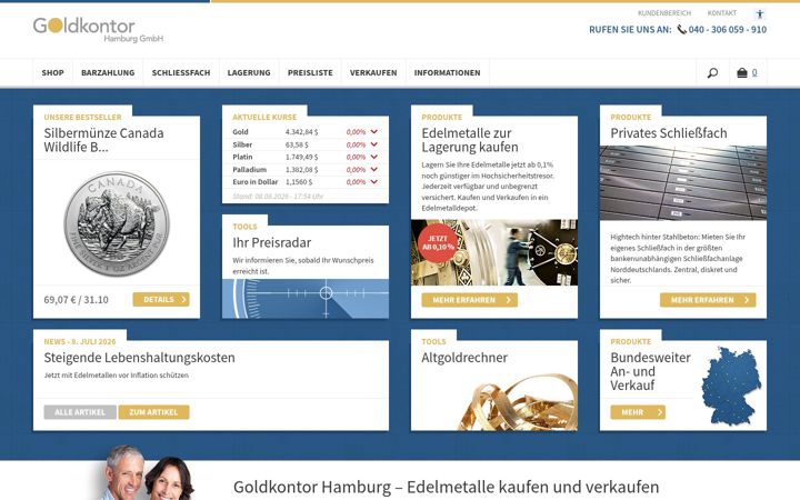 Screenshot of feingoldhandel.de