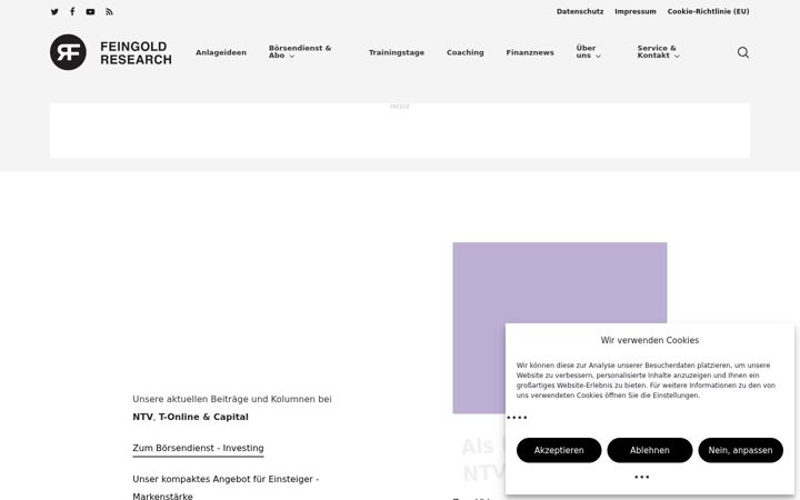 Screenshot of feingoldresearch.de