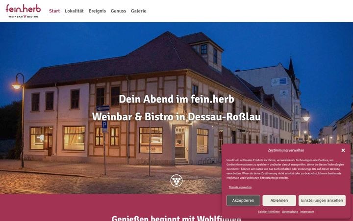 Screenshot of feinherb-weinbar.de