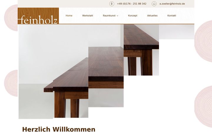 Screenshot of feinholz.de