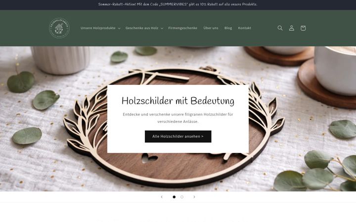 Screenshot of feinholzfabrik.de