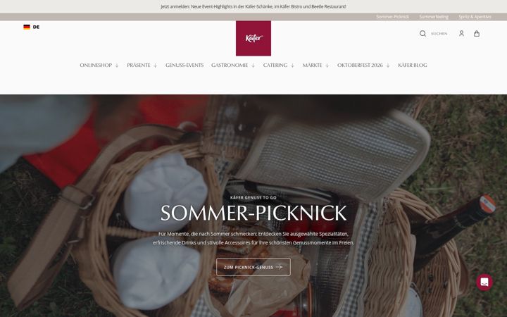 Screenshot of feinkost-kaefer.de