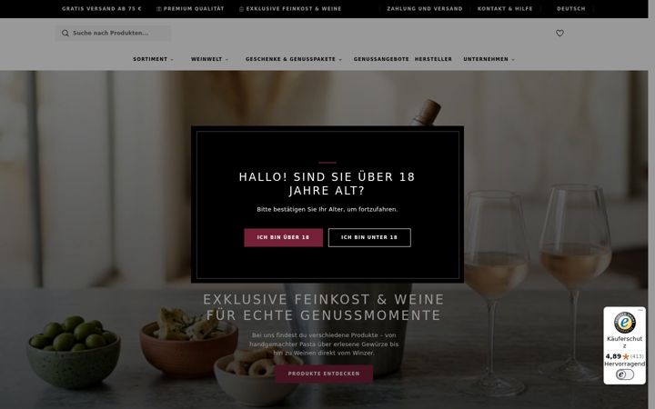 Ekrānuzņēmums no feinkost-koch.de