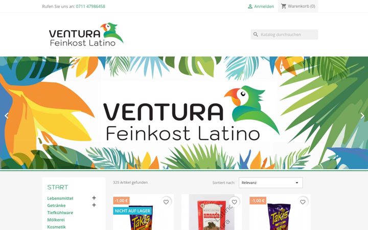 Screenshot von feinkostlatinoventura.de