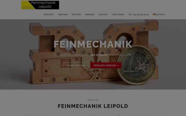 Екранна снимка на feinmechanik-leipold.de