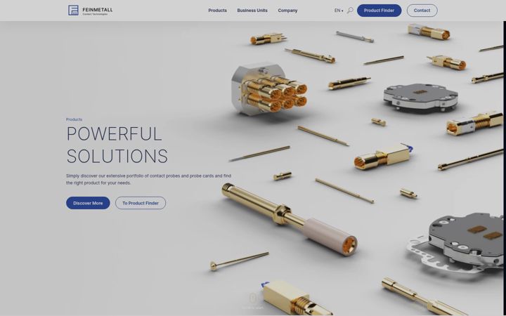 Screenshot of feinmetall.de